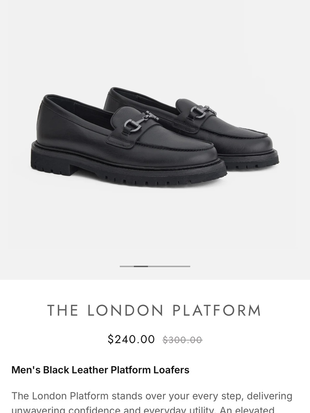 Men's Black Leather Bit-Detail Loafers